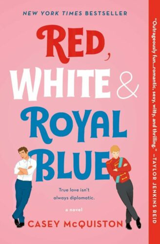 Pink cover with Red, White and Royal Blue title flanked by two dudes